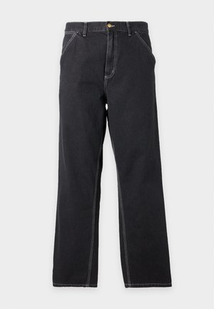 Carhartt WIP, SIMPLE PANT - Jean boyfriend - black stone washed