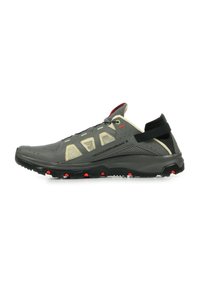 Salomon TECHAMPHIBIAN - Hiking shoes - pewter moth fiery red
