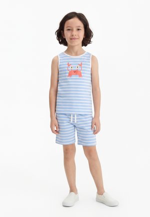 Friboo 2 PIECE SET - SHORTS & VEST - Shorts - blue/off white