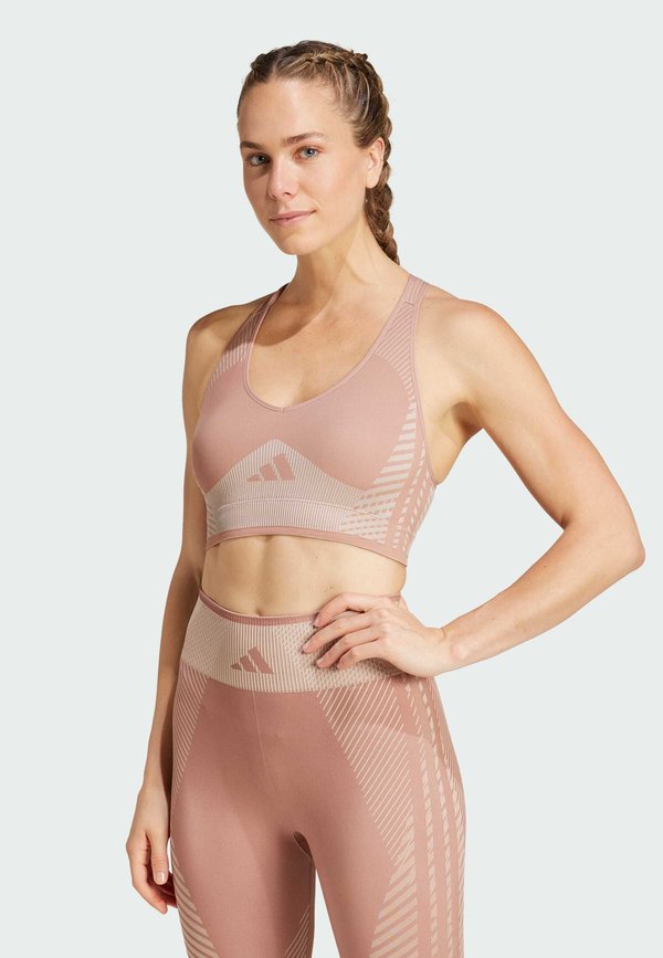AEROKNIT LIGHT SUPPORT - Medium support sports bra - warm clay   taupe3