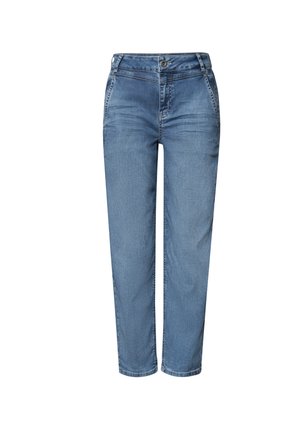 Street One HIGH WAIST BARREL LEG JEANS IM LOOSE FIT - Jean slim - medium blue random wash