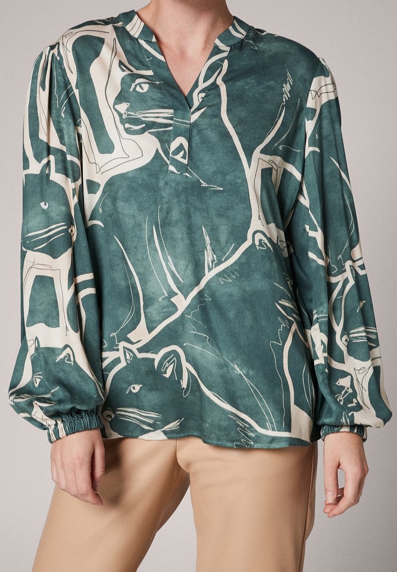 comma Blouse - turquoise