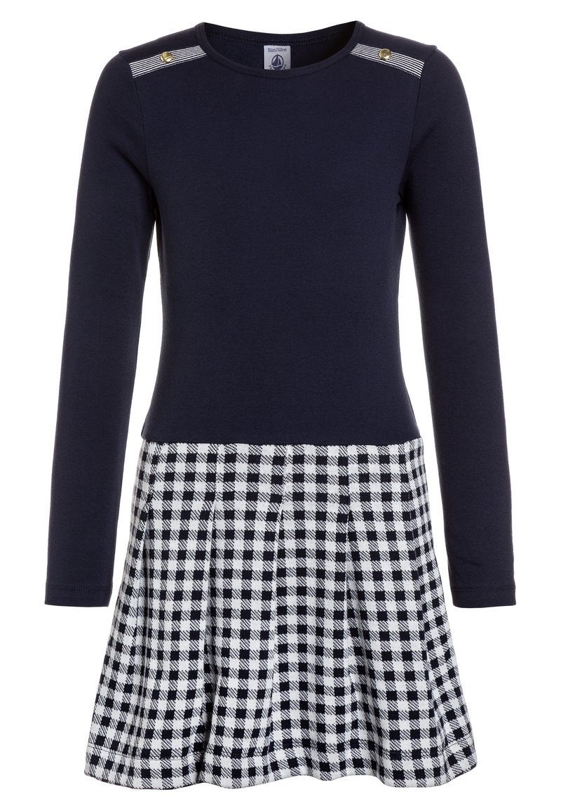 Petit Bateau ROBE - Jerseyklänning - smoking/coquille