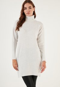 LELA - TURTLENECK LONG - Strickpullover - light grey Thumbnail-Bild 1