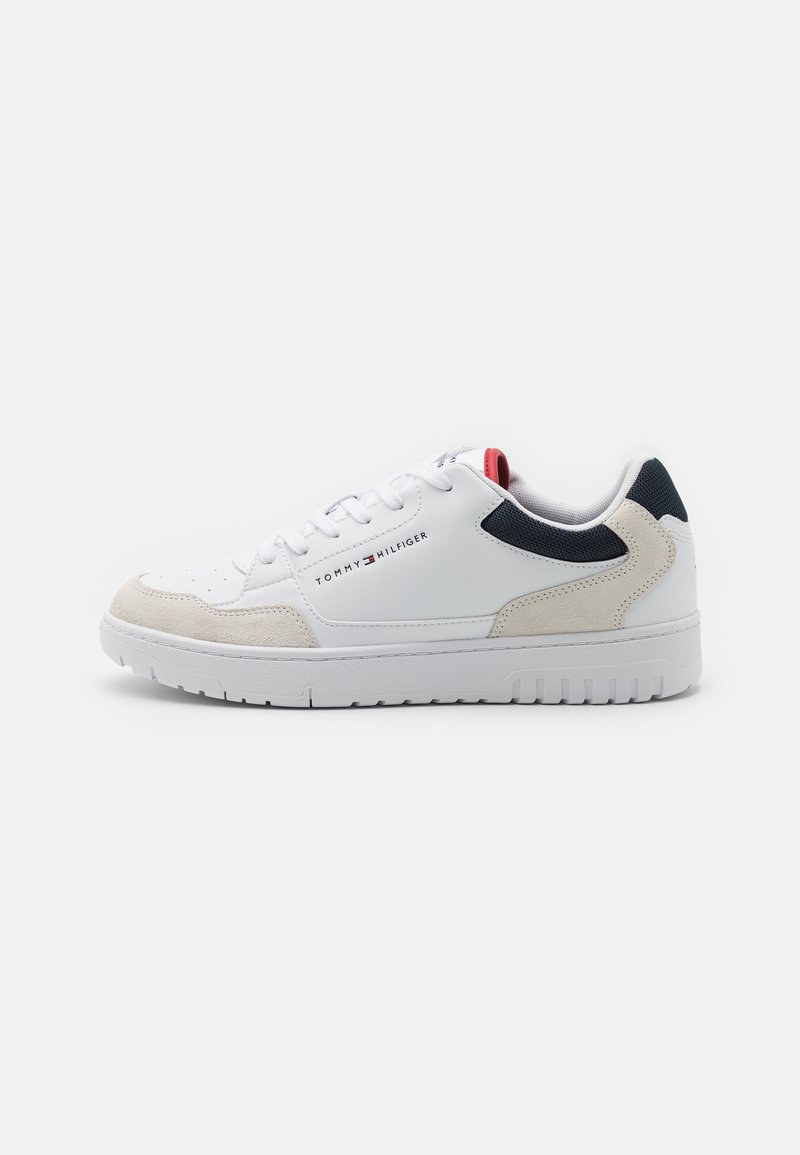 Tommy Hilfiger BASKET CORE LTH MIX ESS - Sneakers basse - white