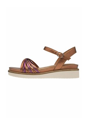 Sandalen met plateauzool - copper comb