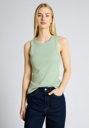 TOM TAILOR DENIM SLIM FIT MIT STRUKTUR - Top - light matcha green