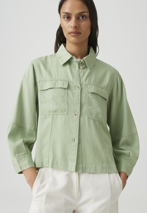 OPUS Button-down blouse - green glow
