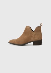 LEATHER - Bottines de cowboy / motard - taupe