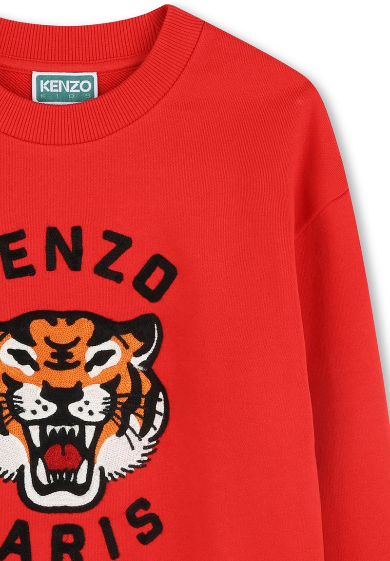 KENZO kids TIGRE BRODÉ Felpa rouge vif/rosso