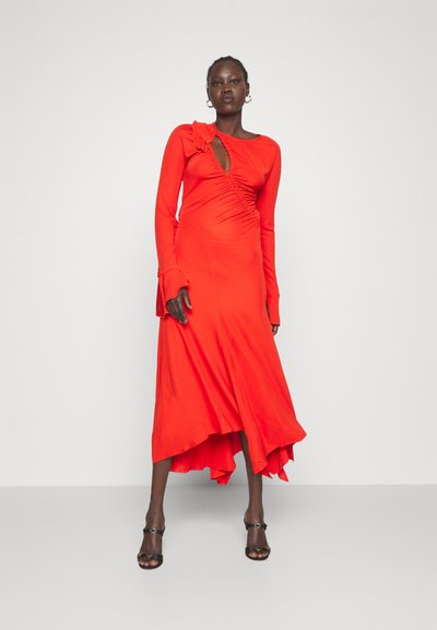 Victoria Beckham ASYMMETRIC SLASH DRESS - Φόρεμα από ζέρσεϊ - crimson