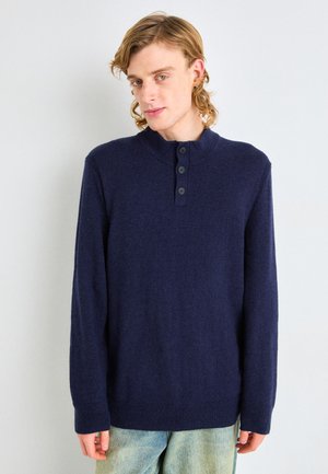 GAP WARMEST BUTTON MOCK - Trui - blue