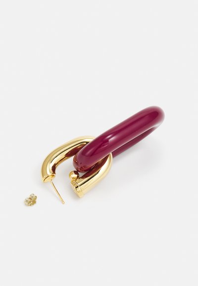 Rabanne EXCLUSIVE XL LINK EARRINGS - Øredobber - gold-coloured/ruby red