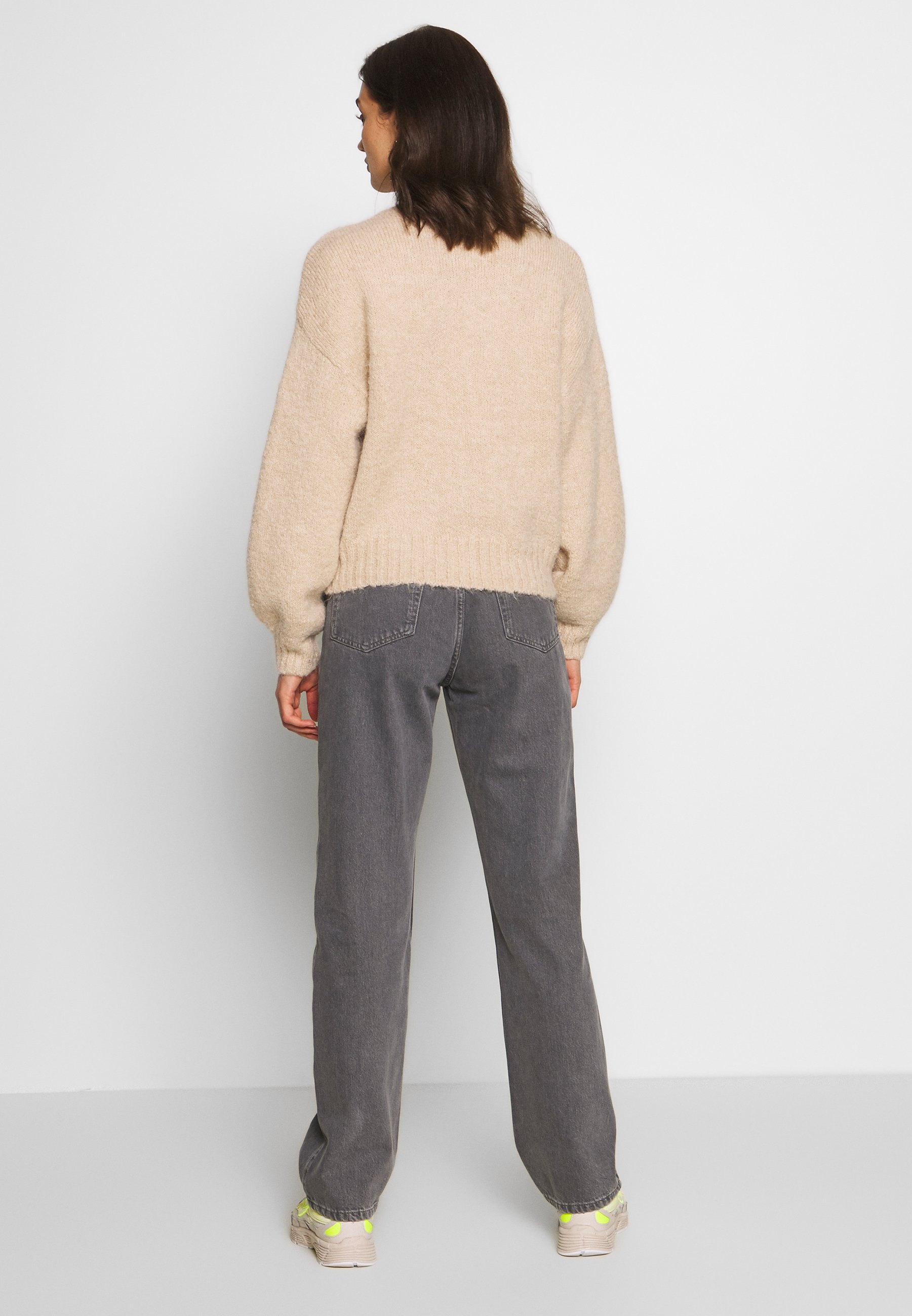Weekday ROWE EXTRA HIGH Jeans straight leg dark grey Weekday GWYNETH TROUSER - Bukse - dark navy