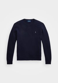 WOOL COTTON CREWNECK SWEATER - Strikkegenser - hunter navy
