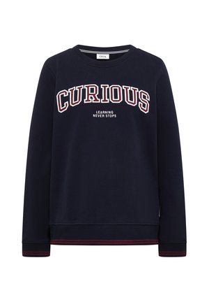 Cecil, SWEATSHIRT WITH CREW NECK AND EMBROIDERY - Sweatshirt - urban dark blue
