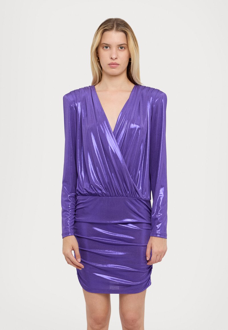 just cavalli purple dress Just Cavalli Vintage Printed faux-wrap Maxi Dress | Purple