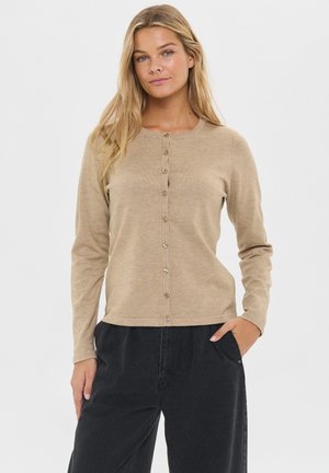 MILA R-NECK - Cardigan - amphora melange