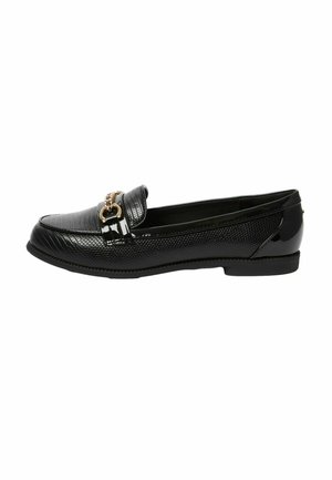 REGULAR FIT -  CHAIN DETAIL WORKWEAR LOAFERS - Zapatos sin cordones - black