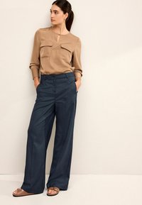 Next PINSTRIPE - Tygbyxor - navy blue