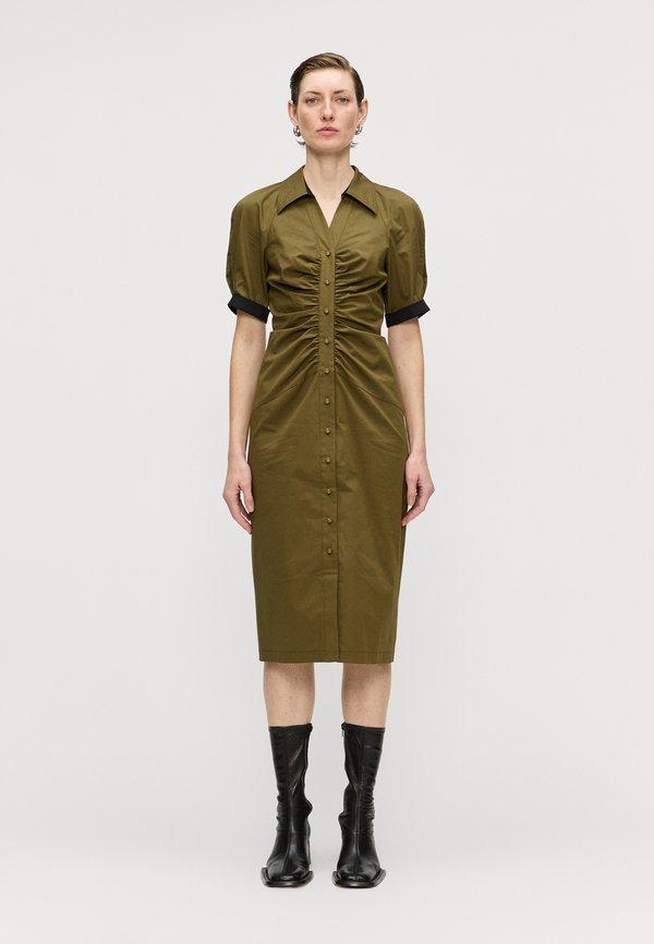SHESKITA DRESS - Shirt dress - dark olive2