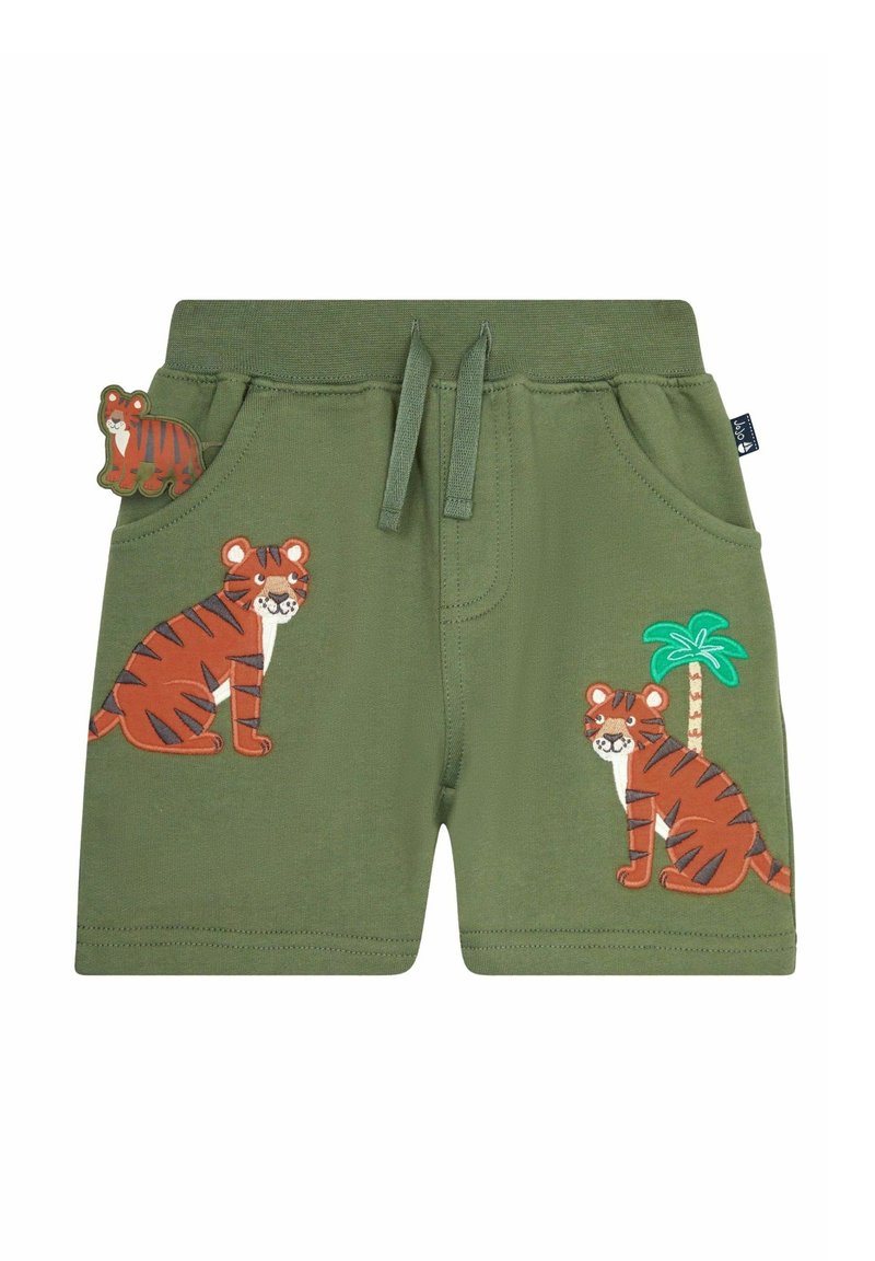 JoJo Maman Bébé APPLIQUE IN POCKET - REGULAR FIT - Teplákové kalhoty - khaki green tiger