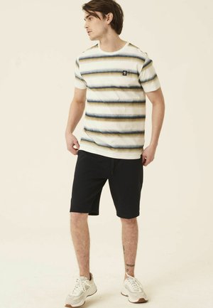 STRIPED - Print T-shirt - dark moon