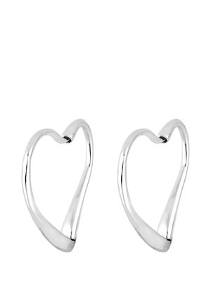 HOOPS HEART - Boucles d'oreilles - silberfarben