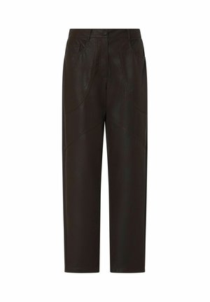 LIU JO, LIU JO COATED FABRIC BAGGY PANTS - Παντελόνι - brown