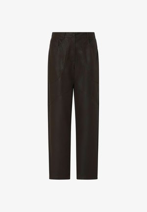 LIU JO, LIU JO COATED FABRIC BAGGY PANTS - Παντελόνι - brown