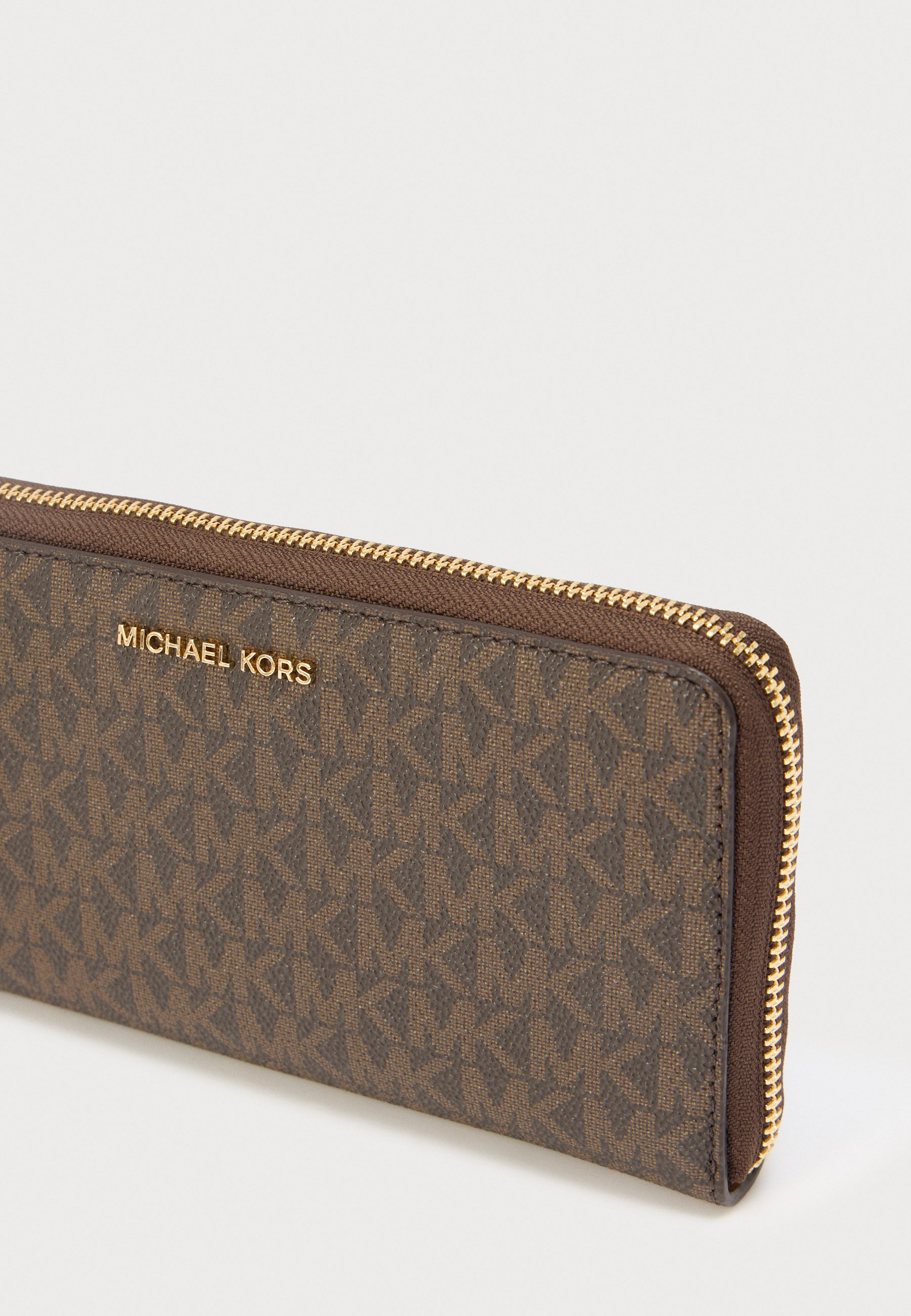 【新品未使用】JET STOCK buckle wallet brown MICHAEL Michael Kors JET SET SLIM - Wallet - brown/acorn/brown