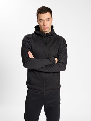 Hummel INTERVAL HOODIE - Sweatjacke - black