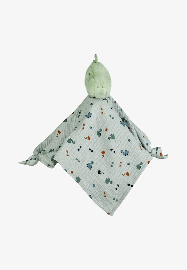 L DINO REXI – Kuscheltuch – graues blau