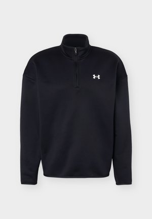 Under Armour, ARMOUR FLEECE - Fleece jumper - black/white