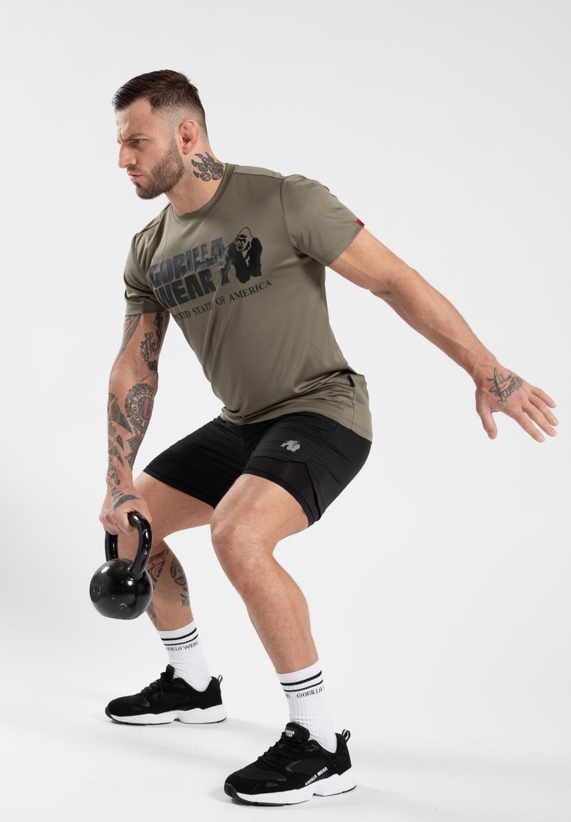 GORILLA WEAR Classic Workout Top – Dark Green, Taglie Doppie (S/M, L/XL, 2XL/3XL)
