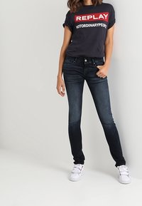 Replay Vaqueros pitillo - blue-black denim