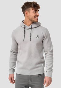 INDICODE JEANS LONGVIEW - Sweat à capuche - lt grey mix