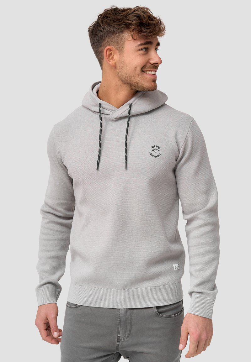 INDICODE JEANS LONGVIEW - Sweat à capuche - lt grey mix