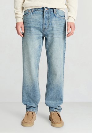 LUNGO TINTA UNITA - Jean droit - blu denim medio