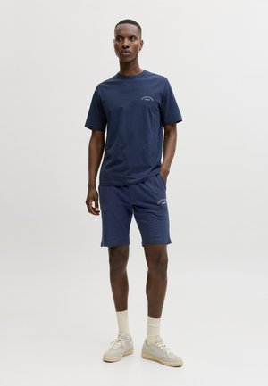 Jack & Jones JJCOLLEGE LOGO TEE SET - Σορτς - navy blazer