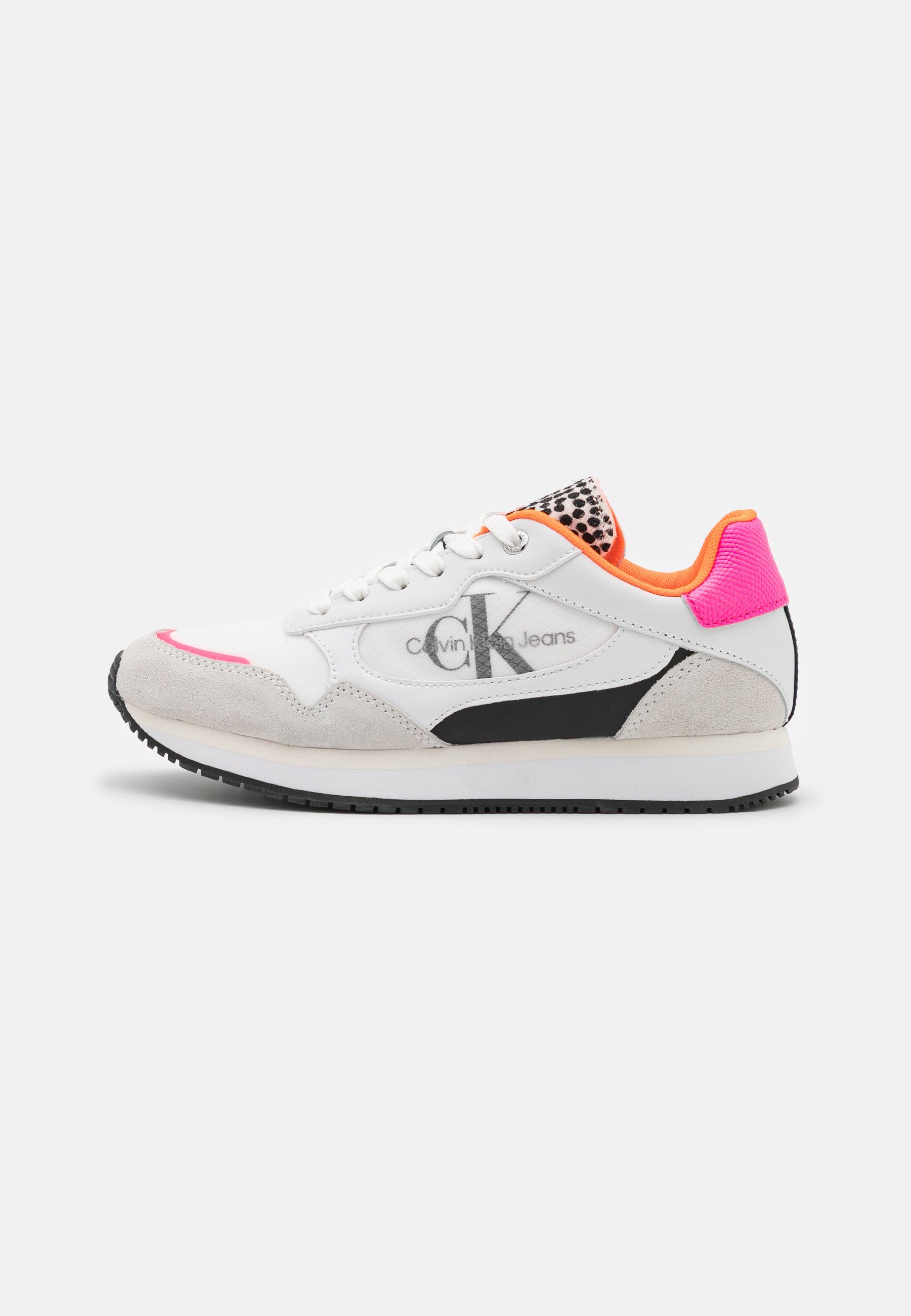 Calvin Klein Jeans RETRO RUNNER - Sneakers laag - white/party pink/wit -  Zalando.nl