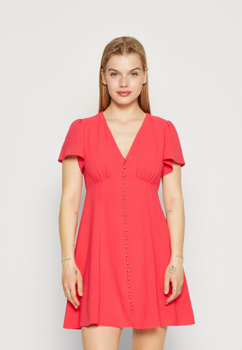 Forever New ELODIE FLUTTER SLEEVE DRESS Skjortekjole hot raspberry