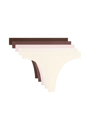 5 PACK SEAMLESS SOFT TOUCH - G-strenge - tan