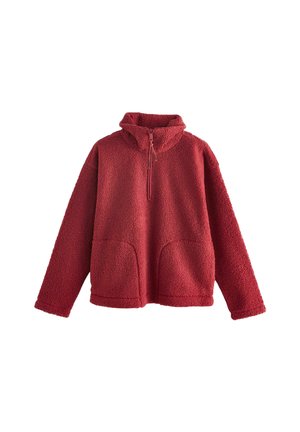 TEDDY BORG COSY QUARTER ZIP - Fleecetrøjer - cherry red