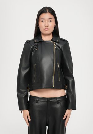 MOTO JACKET - Δερμάτινο μπουφάν - black
