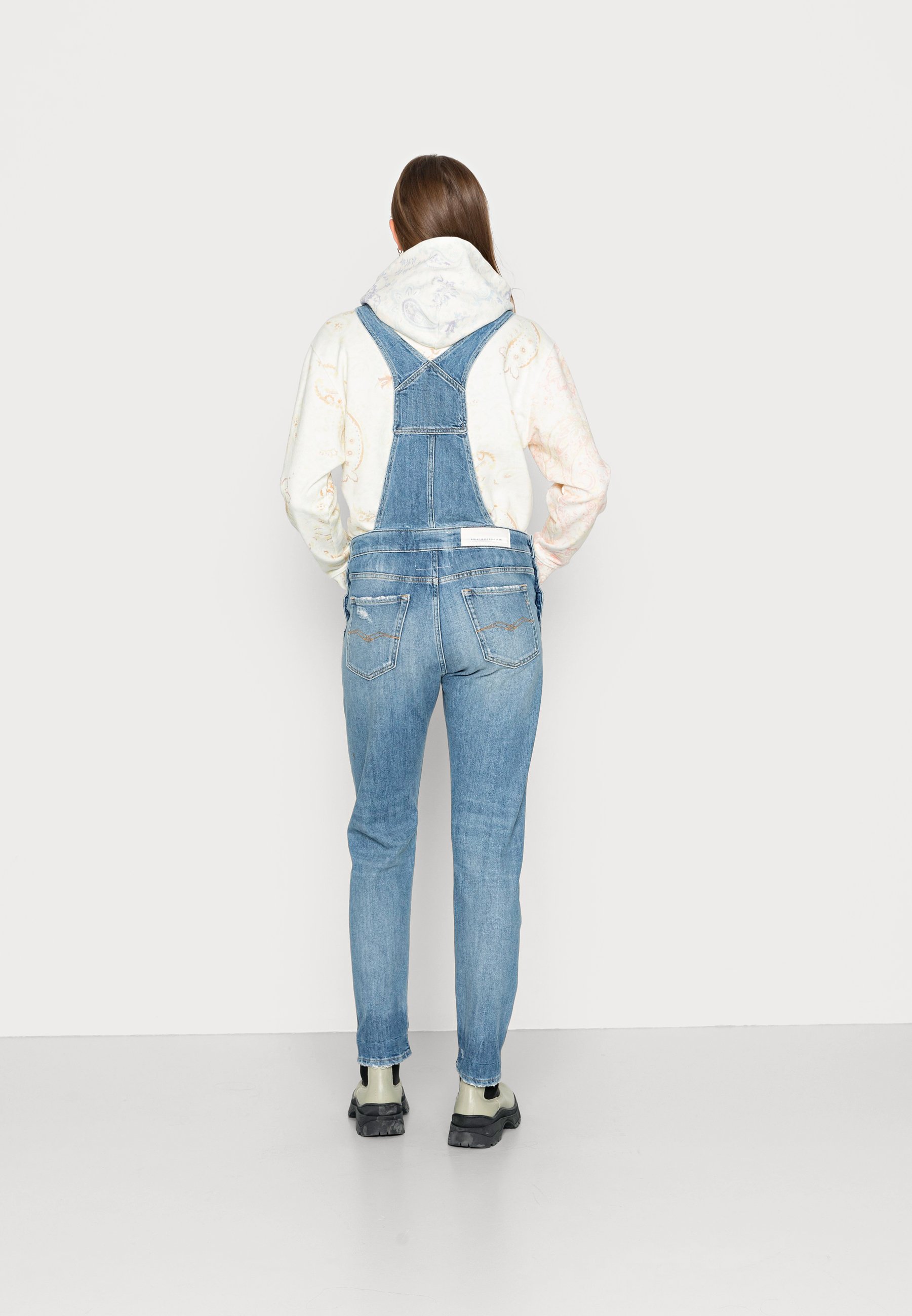 Replay PANTS - Dungarees - blue denim 