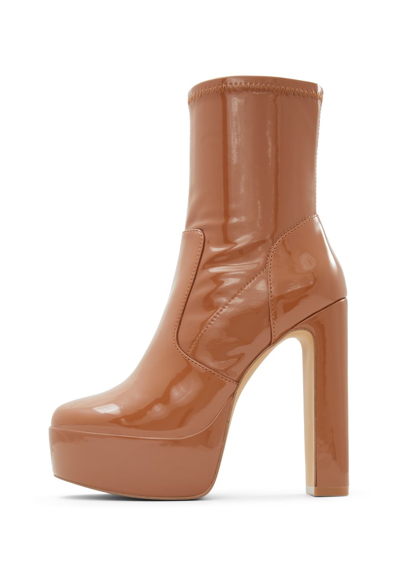 ALDO Enkellaarsjes met plateauzool lichtbruin ALDO Enkellaarsjes met plateauzool lichtbruin