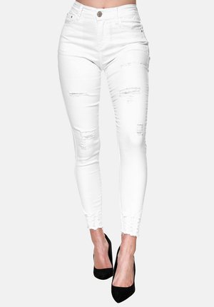 Elara HIGHWAIST DESTROYED - Jeans Skinny - weiß