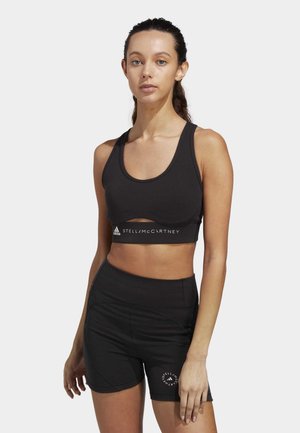 Medium support sports bra - black white