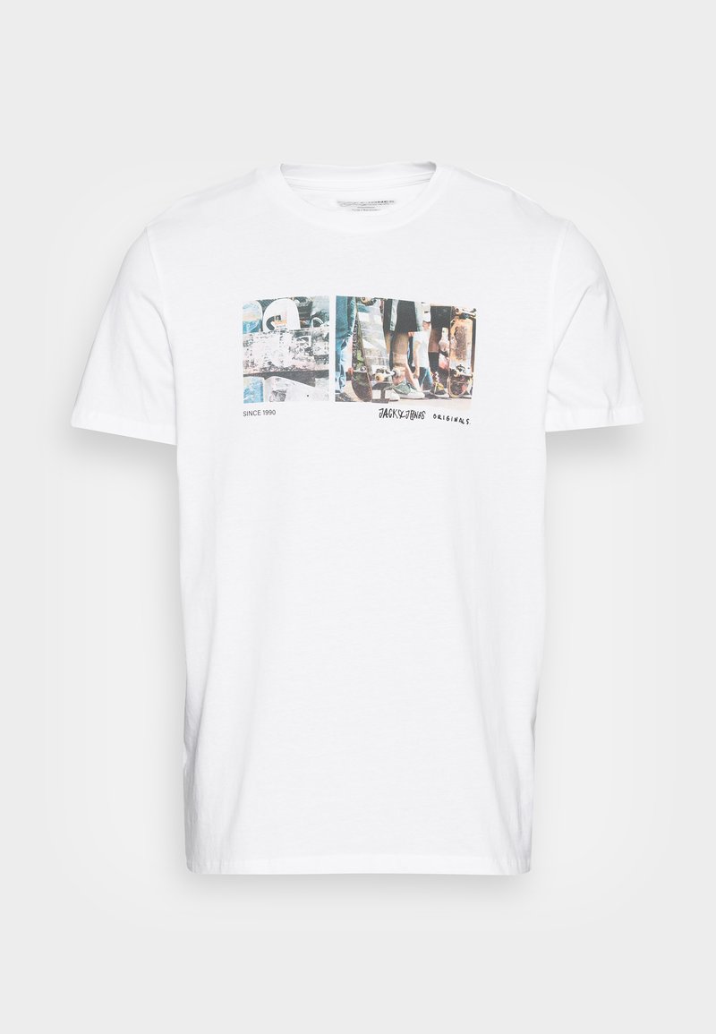 Herren T-Shirts basic | Jack & Jones JORSPLITS TEE CREW NECK T-Shirt print bright white/weiß - TN99539 Herren T-Shirts basic | Jack & Jones JORSPLITS TEE CREW NECK T-Shirt print bright white/weiß - TN99539